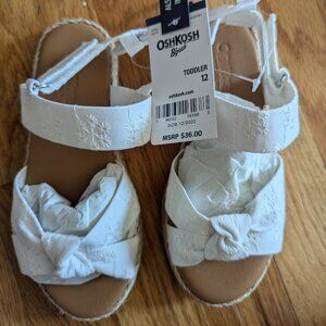 Oshkosh Girls White Sandals (Size 12)